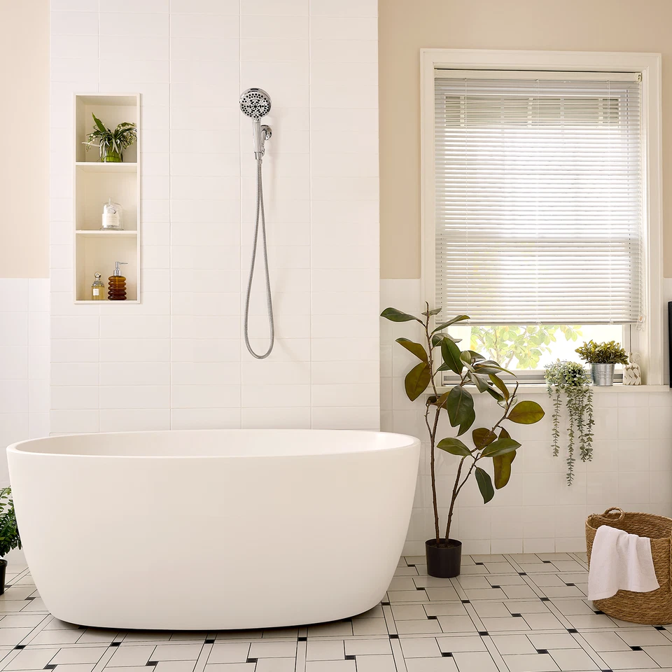 Cabezal de ducha de filtro - 10 modos, ahorro de agua de alta presión, certificado DOE, manguera de 71" Foto 4 de 4