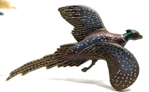 Vintage Wildlife Miniatures Hand Painted Pheasant Bird Brooch Pin 3"