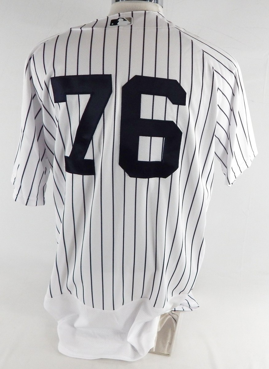 2018 New York Yankees Nestor Cortes #76 Game Used White Jersey ST