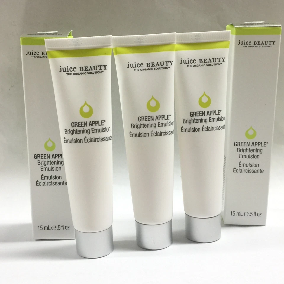 4 JUICE BEAUTY Organic Green Apple Brightening Emulsion.5oz each New with box - Image 4 of 4