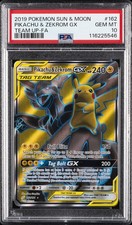 2019 POKEMON SUN & MOON TEAM UP #162 FULL ART/PIKACHU & ZEKROM GX PSA 10 on eBay