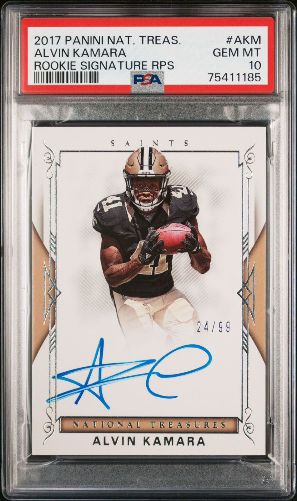 Alvin Kamara Panini National Treasures Rookie Signature Rps #AKM Base