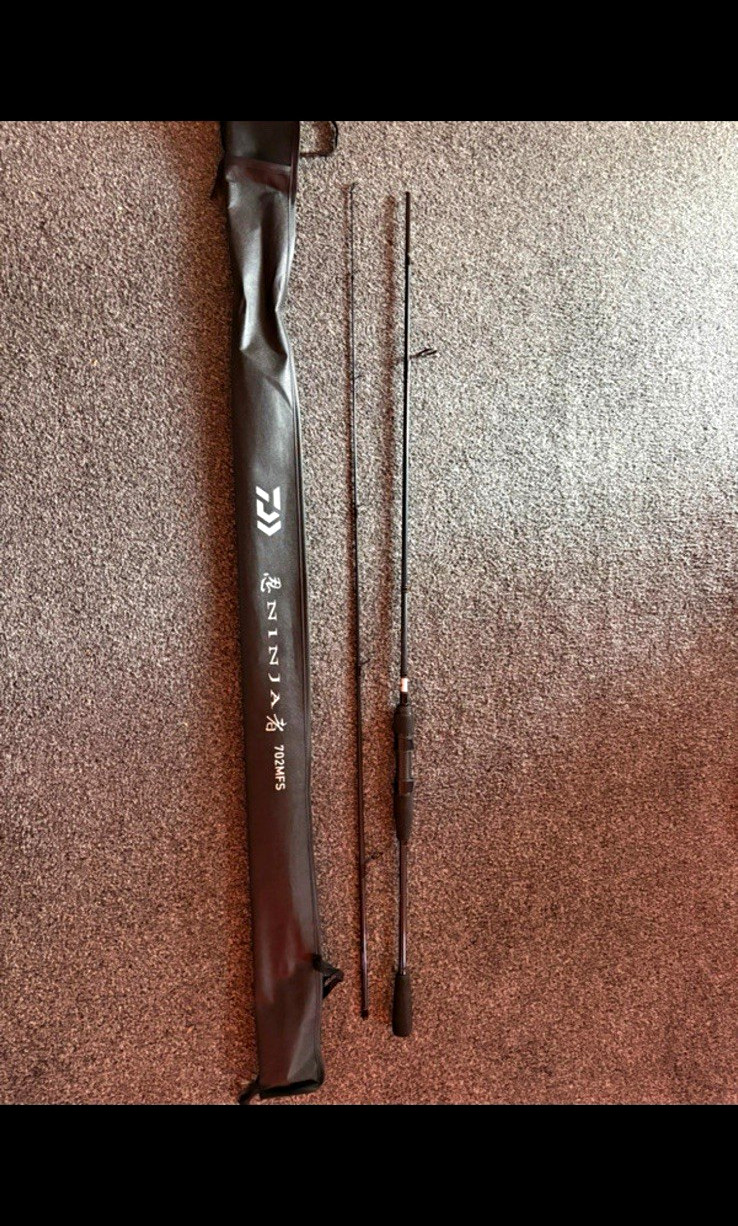 Daiwa Ninja 702MFS 7ft Medium Fast 2pc Spinning / Fishing Rod 5-25g with sleeve