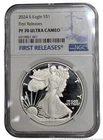 NGC 2024 S American Eagle PF 70 Ultra Cameo 1ozt Fine Silver Dollar Bullion Coin