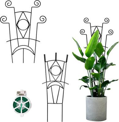 Metal Indoor Plant Trellis Support for Climbing Houseplants - 2 Pack | eBay