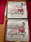 Two Sets:  Vintage Federal Glass “Crystal Leaf” Snack Set – (4 plates & 4 cups)