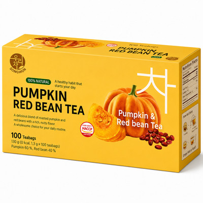 Pumpkin & Red Bean Tea   Sweet & Nutty Korean Herbal Blend   Authentic Korean Pu