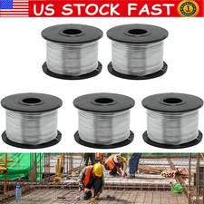 5 Pack Stainless Steel Tie Wire Tying Rolls 0.8mm 110M For Rebar Tying Machine