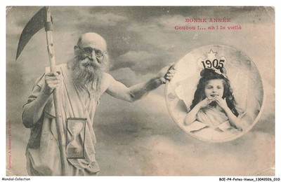 BCEP4-0273-FETES-GRÜSSE - Frohes Neues Jahr 1905 - Kuckuck - Ah la voila - Un viellar
