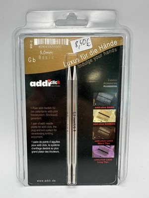 addi click basic Nadelspitzen für Rundstricknadeln Stärke 5 mm