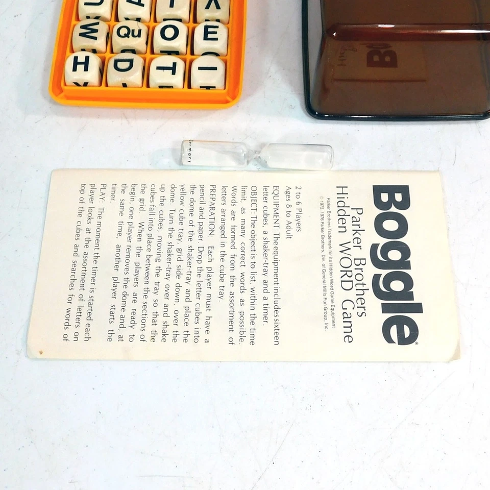 Vintage 1976 Parker Brothers Boggle Hidden Word Game Complete In Box 104 - Image 3 of 4