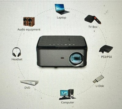 1080P Full HD Projector WiFi Multi-Screen Projector Smartphone Projector 3D Home
