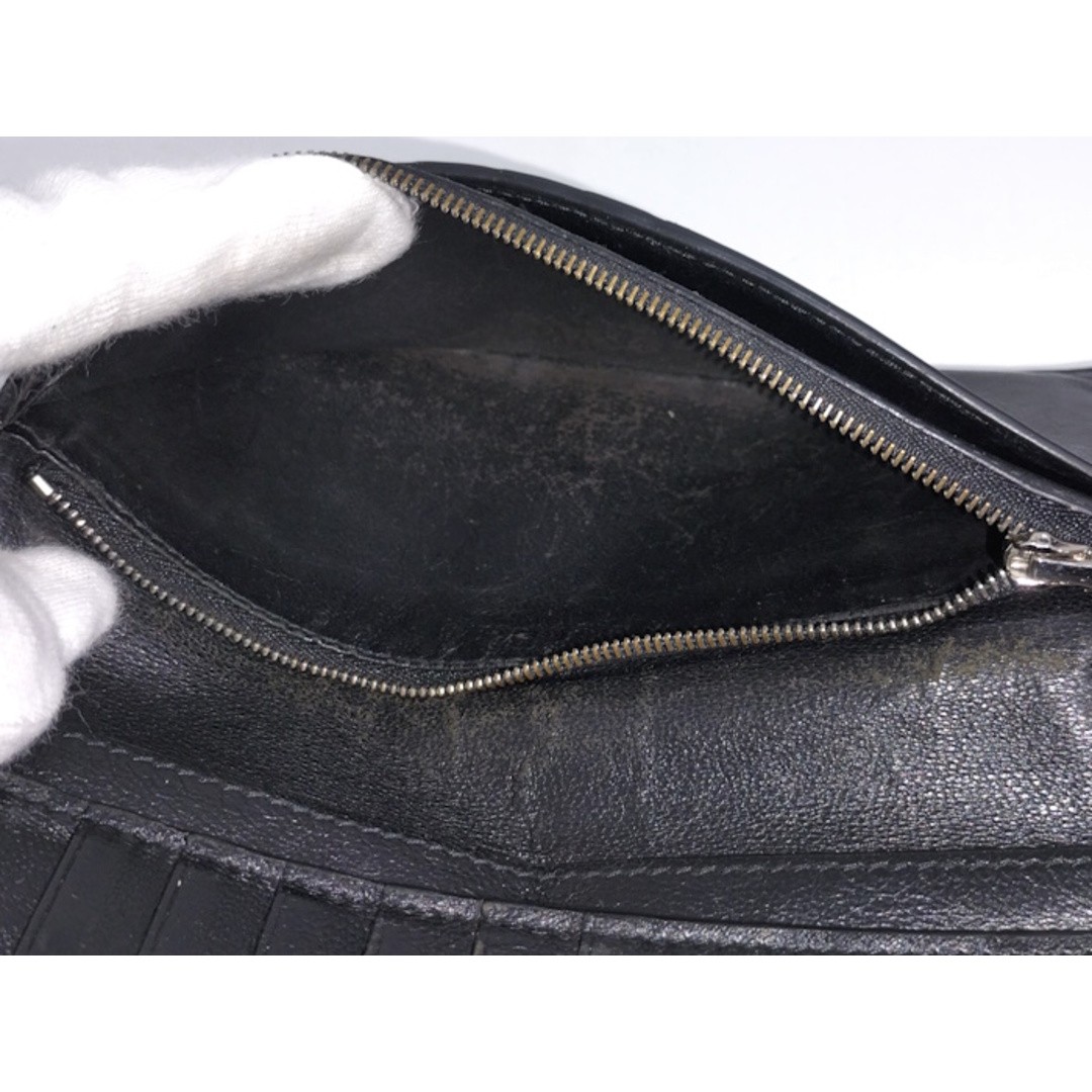 Balenciaga Bifold Long Wallet Logo Leather Black Used SKAI-0 thumbnail 10