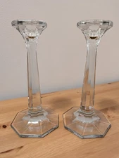 Vintage Heisey Classic Candlestick Pair 9-1/4" Tall