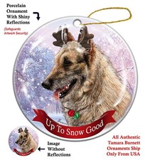 Belgian Laekenois Up To Snow Good Holiday Ornament