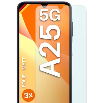 3x Schutzfolie Matt für Samsung Galaxy A25 5G Displayschutz 4H Dünn Anti Reflex