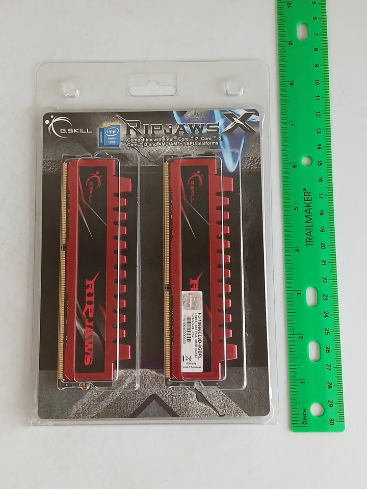 G.Skill RIPJAWSX Memory Kit F3-12800CL10D-16GBXL 16GB 4GB Sticks x2 New Sealed - Image 2 of 4