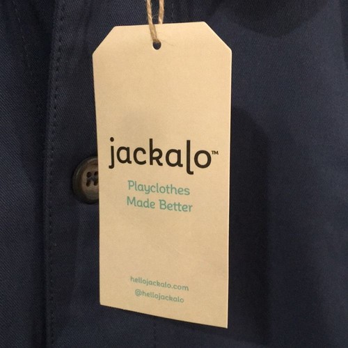 NEW Jackalo Boys Sz 12 ORGANIC Billie Jacket Classic Blue 100% Cotton Utility - Picture 5 of 14