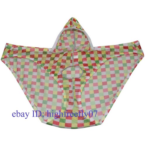 New Men Summer Airy Plaids Mesh Underwear Sports Balls Hole & Penis Pouch Briefs - Picture 7 of 20