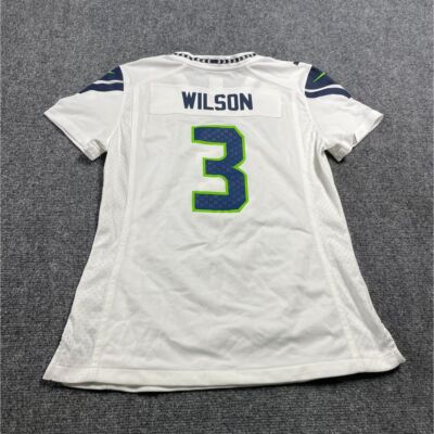 Nike Men's White NFL Wilson #3 On Field Players Short Sleeve Sport