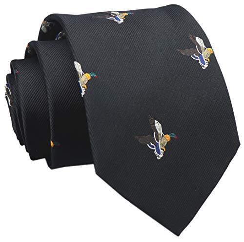 Ducks Unlimited Men's Tie Mallard Dog Hunting 100% Silk Necktie Made In