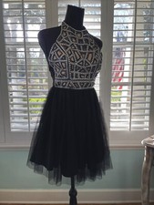    Blondie Nites Prom  Formal Dress, sz.3, Black, Sequined Encrusted   