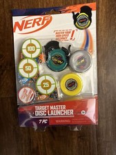 NERF Target Master Disc Launcher 7 pc ages 5 Hasbro New