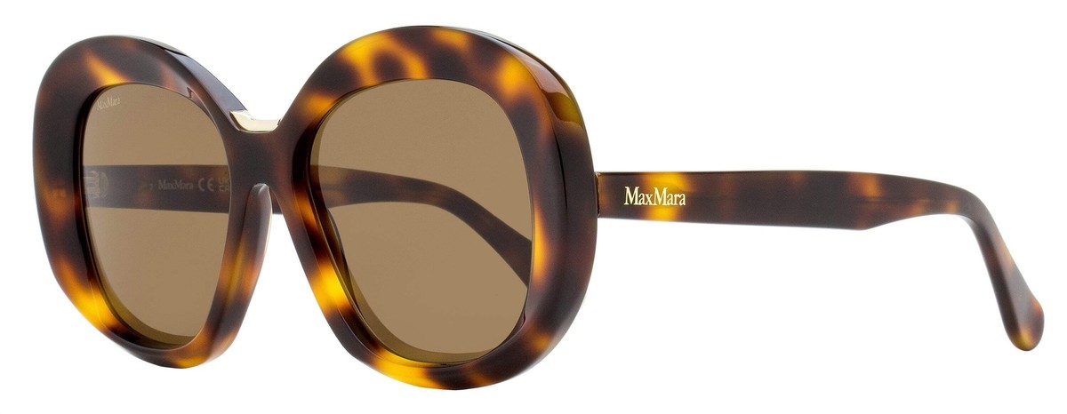 Max Mara Edna Sunglasses MM0087 52E Dark Havana 55mm | eBay