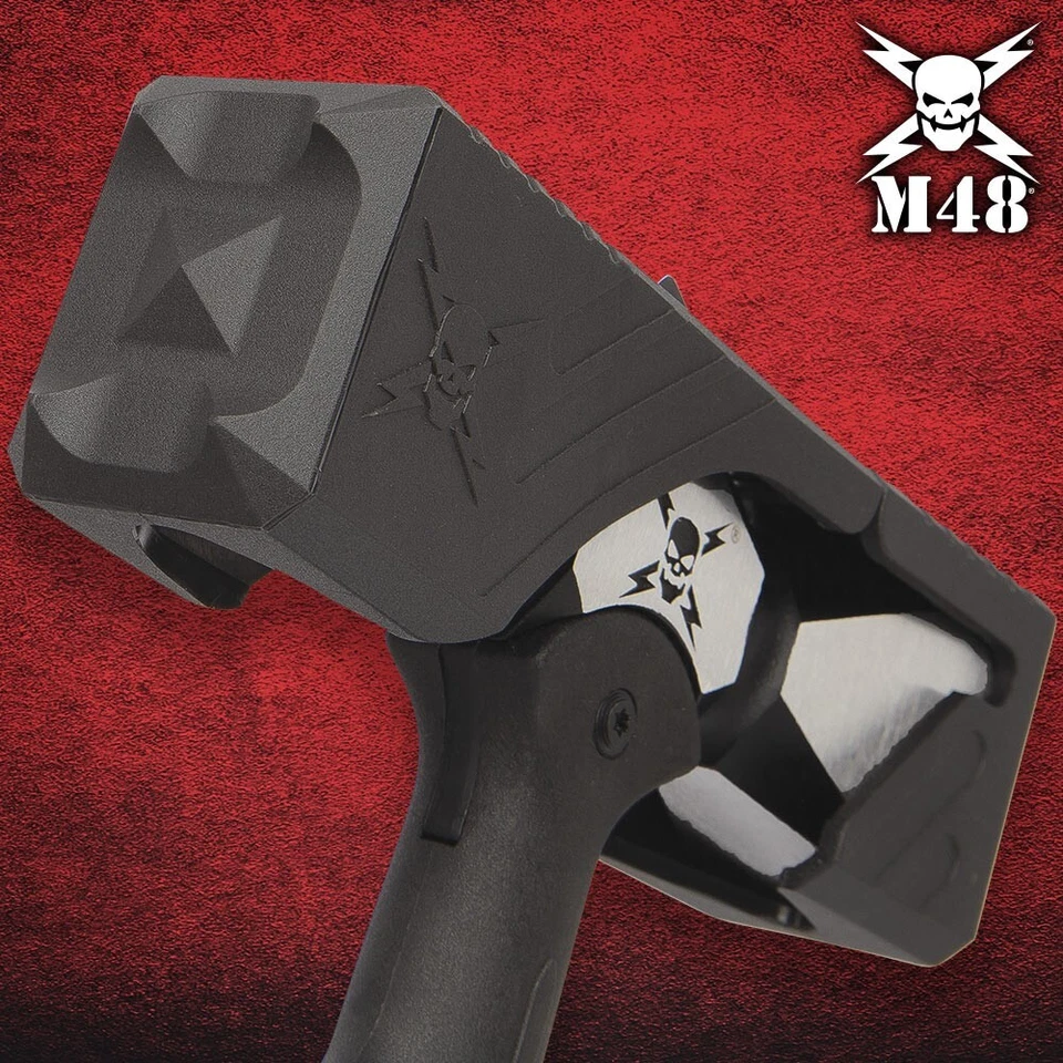 Martillo de guerra de doble cabeza M48 con funda | Cabeza de acero inoxidable | 17" en general Foto 4 de 4