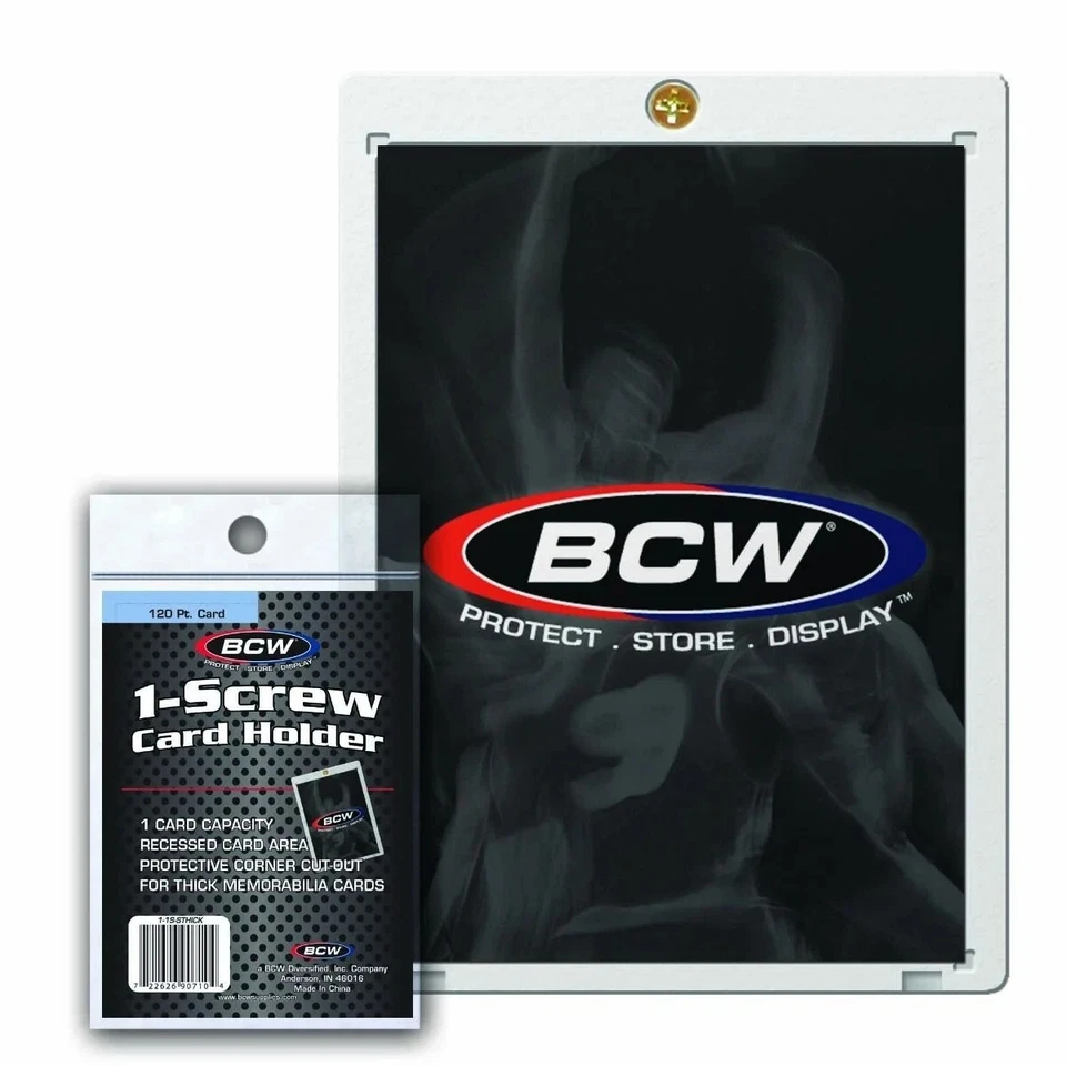 25 BCW 120pt 1-SCREW Thick Recessed Screwdown Trading Card Holders Cases Jersey - Image 3 of 3