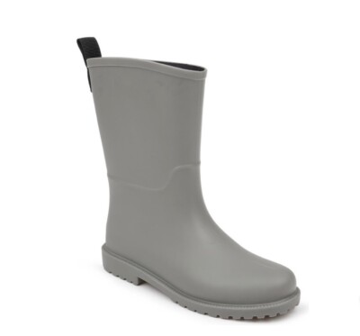 Splendid Priscilla Waterproof Rain Boots Women's Tab Ankle Gray Rubber  Neutral