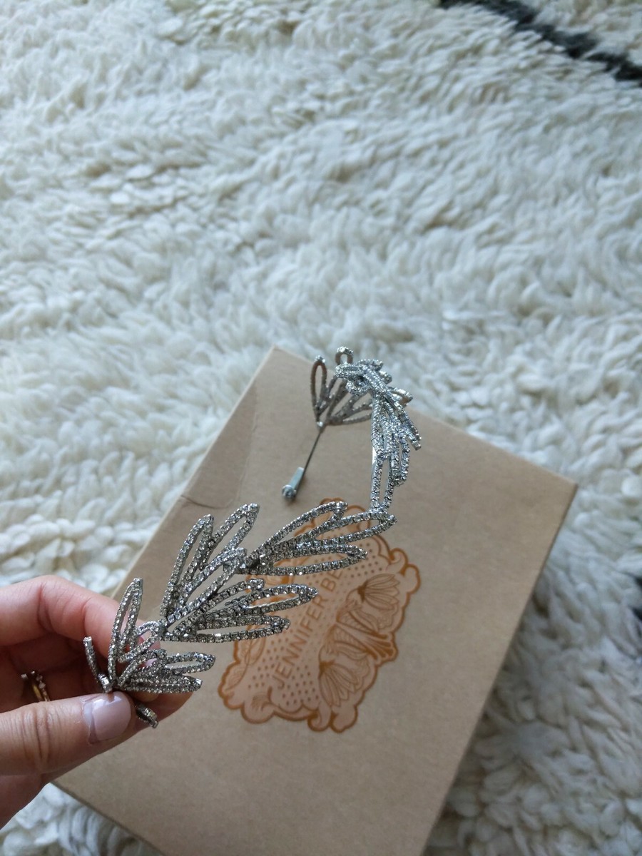 【Jennifer behr】アヴィア・バレッタ 蝶 チェコクリスタル Jennifer Behr Alisha Tiara Headpiece Swarovski Crystal