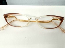 FABERGE EYEGLASSES Mocha cat eye new vintage RETRO