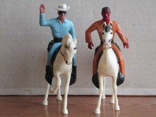 VINTAGE 1960's HARTLAND MINI 500 SERIES 501 THE LONE RANGER AND 505 TONTO 