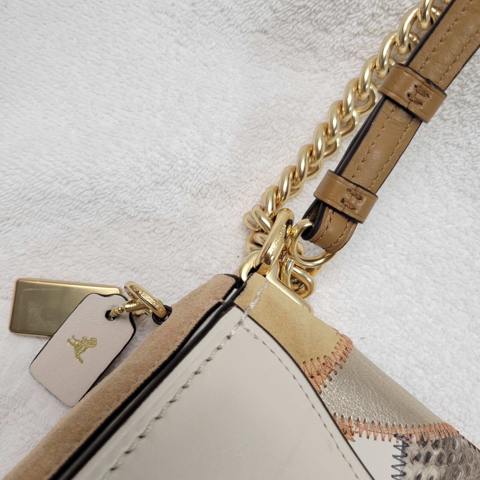 Coach Swagger Shoulder Bag With Patchwork Tea Ros… - image 17