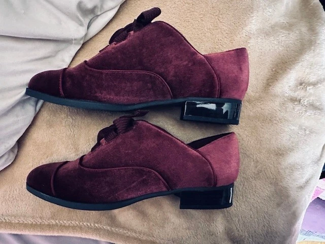 NEW Nine West Women Oxford Cap Toe Shoes 8 M Velvet - Image 3 of 4