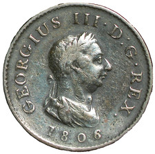1806 Great Britain Farthing Bronze #16889
