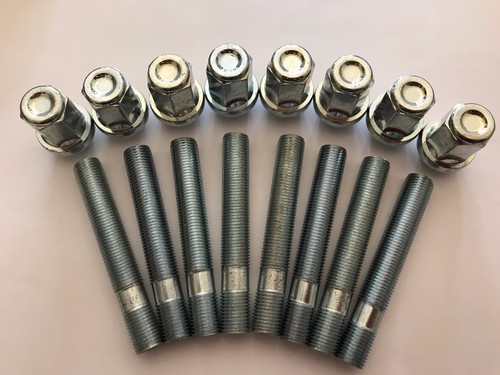8 X M12X1 25 ALLOY WHEEL STUDS NUT CONVERSION 80mm LONG FITS CITROEN 