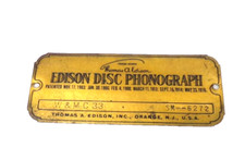 Edison Diamond Disc W & Mc 33 Tag Seriennummer #6272