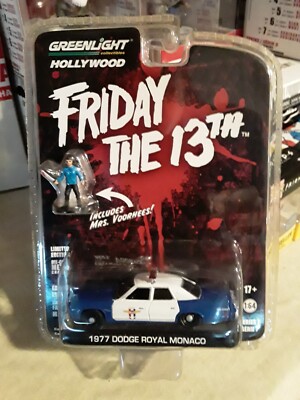 Greenlight 1/64 Friday The 13th 1977 Dodge Royal Monaco w / Mrs Voorhees!