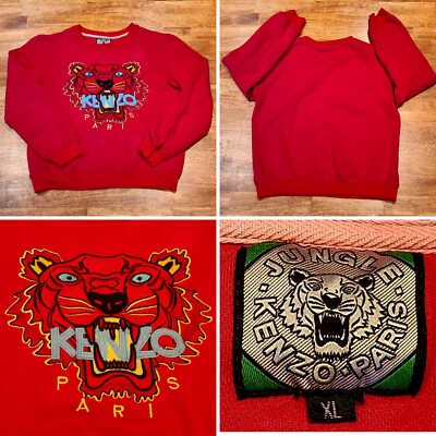 Kenzo Paris Embroidered Tiger Graphics Sweatshirt Long Sleeve