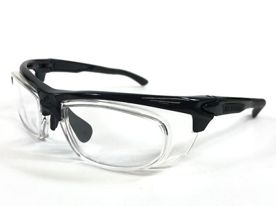 Uvex Safety Eyeglasses Frames DM3 Transparent Clear Black Wrap Z87-2+ 56-22-125