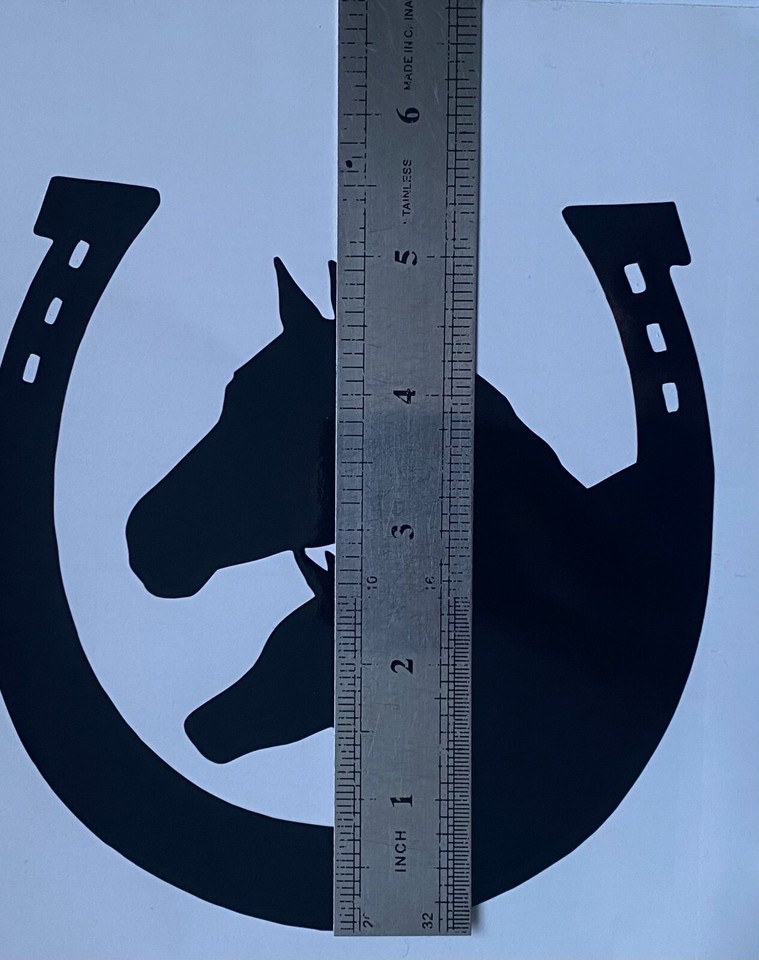 1x Horse Shoe Foal Decal Vinyl Sticker Motorbike Car Window Camper 5x5