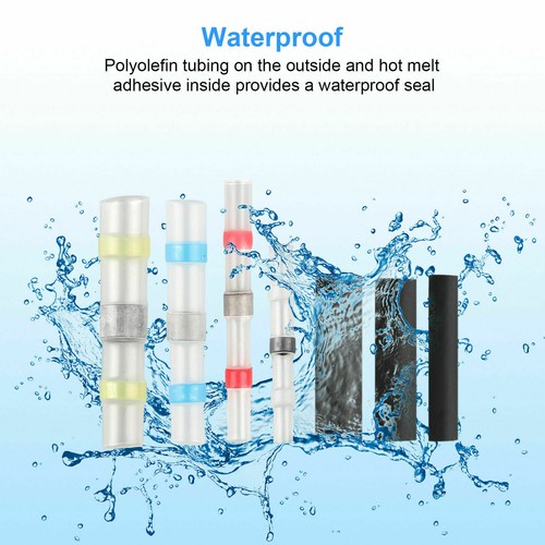 Waterproof 800PCS Solder Seal Sleeve Heat Shrink Butt Wire Connectors Terminals - Picture 8 of 12
