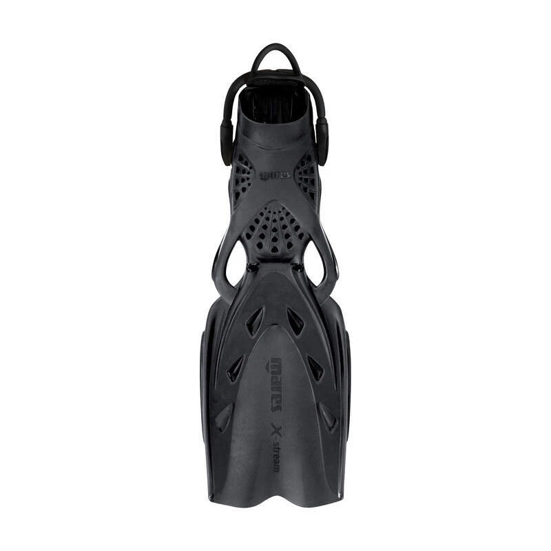 Mares X-Stream Open Heel Scuba Diving Dive Fins - Black/Black - All Sizes