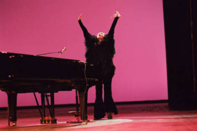 French Singer Barbara Performs On Stage At The Th��tre Du Ch� 1990s Old Photo 7