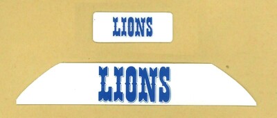 NOS Detroit Lions Throwback Team Name Bumper Decals for Riddell VSR-4 2