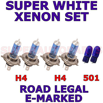 FITS SAAB 9-3 1997-2002 SET H4 501 XENON LIGHT BULBS