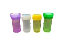 Plastic Reusable Empty Prescription Pill Containers Bottles Multicolor C