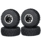 FLYXM 1.3" Beadlock Wheel Rims & Tires 70mm for 1/18 1/24 Trx4m SCX24 RC Crawler